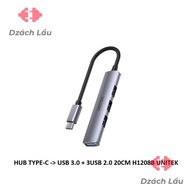 Hub Type-C To USB 3.0 + 3 USB 2.0 (20cm) H1208B / USB To USB 3.0 + 3 USB 2.0 (20cm) H1208A Unitek Ge