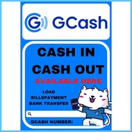 ❃ ✲ ❥ LAMINATED A4 size GCASH CASH IN CASH OUT