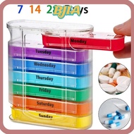 ✿BJA✿ Pill Box, 4-Compartment Monthly Medicine Box, Portable Plastic Weekly Medicine Storage 7 Days