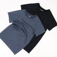 A129 Primark Women's Quick-Drying Breathable ฟิตเนสโยคะวิ่งเสื้อยืดแขนสั้นกีฬากลางแจ้ง Crewneck โพลี