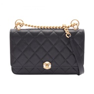 【二手】香奈兒 (Chanel) CHANEL 單肩包 Matelasse AP0862 黑色羊皮 (Sheepskin) Matelasse Coco 珍珠鏈條錢包 女士二手 A