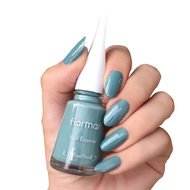 497-Kutek Flormar Celadon Glaze Kutek Tidak Tembus Air Kuteks Murah Cat Kuku Muslimah Warna Biru