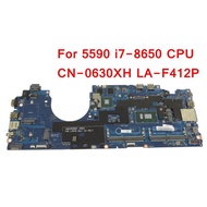 100% DDM80 LA-F412P For Dell Latitude 15 5590 E5590 Motherboard i7-8650U CN-0630XH(KN 69)