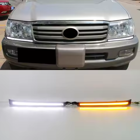 For Toyota Land Cruiser 4500 4700 100 LC100 FZJ100 UZJ100 98-07 Dynamic Turn Signal Car DRL LED Dayt