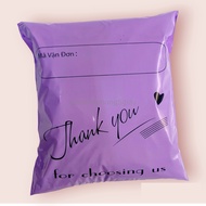 Cuộn 100 túi gói hàng niêm phong in sẵn chữ cảm ơn (thank you) loại dày đủ màu đủ size (MSP03) - 5 g