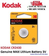 Genuine KODAK MAX CR2430 Lithium Battery 3V