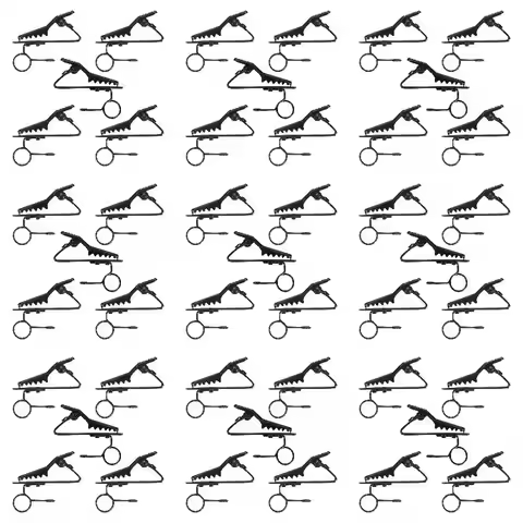 9Pack X(5 Pcs Ring Mini 7.5 mm Microphone Clip Holder Tie Clip Collar Clip Practical (Black))