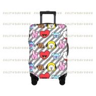 BT21 Washable Travel Luggage Cover Funny Cartoon Suitcase Protector Fits 18-32 Inch Luggage