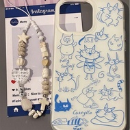 realme 10 pro 5g casing casing realme c15 Line Abstract Cat Suitable for OPPOa58x Phone Case a53/a57
