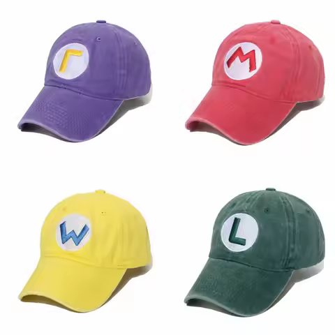 Anime game Super Luigi Brothers Cosplay Canvas Hat Sunscreen Sunshade Hat Duck Tongue Hat Baseball C