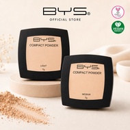 BYS Cosmetics Compact Powder 7 g. Pressed Smooth Fine Texture Light Controls Excess Oil.