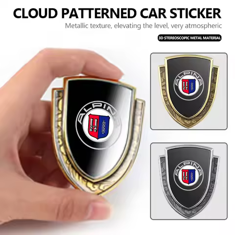 For Alpina Car Styling 3D Shield Metal Emblem Badge Sticker Decoration Decal D3 D4 D5 B7 B8 B3 B4 B5