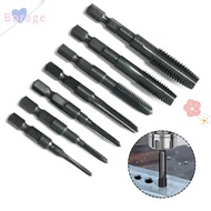 BORRAONE Screw Thread Bit, Drill Bit Tool M3 M5 M6 M8 M10 M12 Tap Drill Bit, Portable Durable HSS He