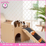 [Lovoski] Hamster House Wooden Guinea Pig Hideout Climbing Toy with Ladder Castle Cage Hamster Habitat for Mouse Ferret Hamster Lemming