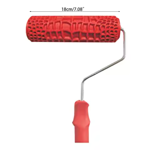 7' DIY Patterned Paint Roller Decorative Roller Art Texture Roller with Plastic Handle Crocodile Ski