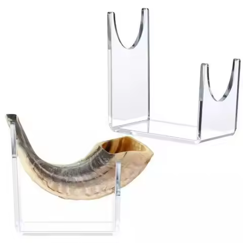 2Pcs/set Transparent Design Acrylic Display Stand Easy to Clean Elegant Shofar Bracket Stand Strong 
