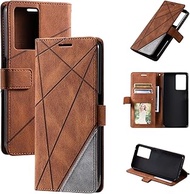 Kukoufey Case for OnePlus Nord N20 SE CPH2469 Leather Case,Case for Oppo A77 4G / A77S 4G CPH2473 / A57S 4G / A57e 4G CPH23870 Case Flip Pu Leather Cover Brown
