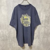 古著 Amos Lee 短袖圓領標誌印花襯衫，背面印花，巡迴演出 T 卹，灰色，復古，L 碼