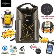[IPX6] SP034) HIGH QUALITY LARGE 25L SNIPER WATERPROOF BACKPACK DRY BAG,OUTDOOR BAG,BACKPACK, LAPTOP