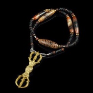 日本19世紀東密法器-三鈷杵.緬甸邦提克木珠.西亞線珠鍊