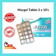 Macgel Tablet Relief for Stomach Discomfort 10's x 2 (Exp:04/2027)