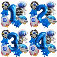 9pcs Outer Space Balloon Set Astronaut Rocket Planet Balloon Boy Children Birthday Theme Party Galax