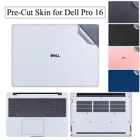 Anti Scratch Pre_Cut Laptop Vinyl Skin Cover for Dell Pro 16 PC16250 PC16255 2025 2026 Plus DB16250