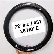 VELG 22 INC RIMS 22 INCH SEPEDA RODA VELG SEPEDA 451 ATAU VELG 20 PLUS VELG SEPEDA LIPAT