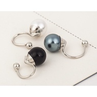 Little Witch U-Shaped Pearl Without Pierced Ear Bone Clip Earrings 4F H-12