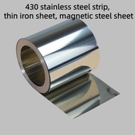 430 Stainless Steel Strip Roll - Magnetic Iron Sheet for DIY Crafts, Shielding & Model Making
