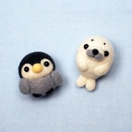 羊毛氈 圓滾滾動物(企鵝/海豹) 鑰匙圈吊飾