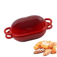 CH* Round Cast Iron Enameled Dutch Oven Bakeware With Lid Sourdough Bread Baking Pan