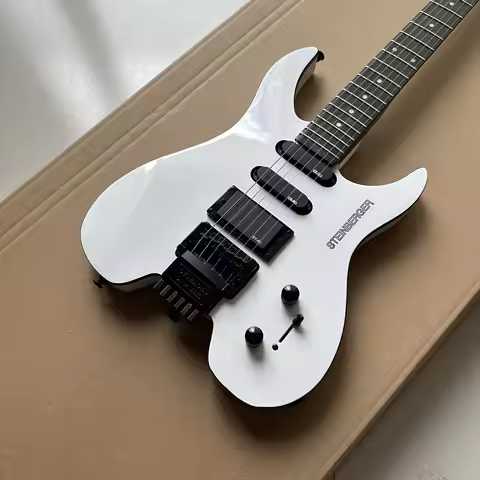 Steinberg headless electric guitar white mahogany body, rosewood fingerboard