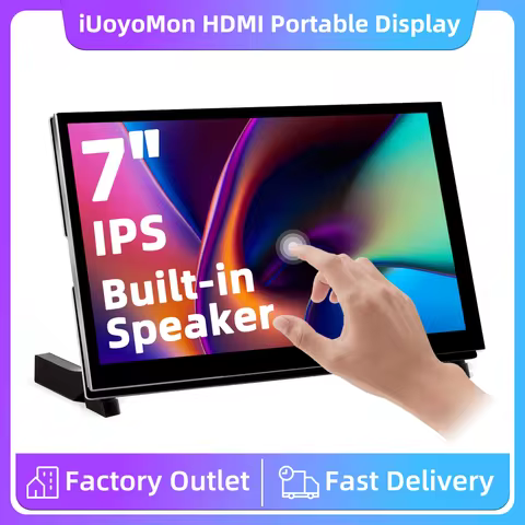 Raspberry Pi 5 7 Inch Touch Screen IPS 1024x600 HD LCD HDMI Display for Raspberry Pi 4B 3B+ OPI 5 AI