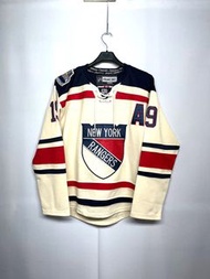 Reebok 米白色長袖球衣 古著 NHL New York Rangers 2012 經典球衣