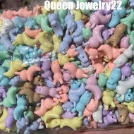 Pastel Mixed Color Milk Jumping Rabbit Beads, 1 Pound Sitting Rabbit Bead/