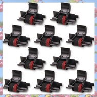 10Pcs Calculator Printer Ribbons Black and Red Ink Roller Printer Ribbons IR40T IR-40T Replacement f