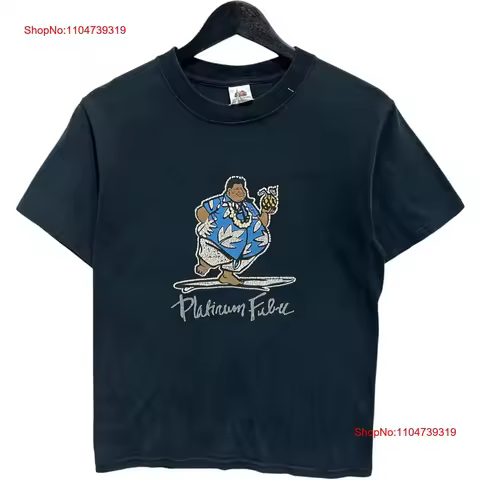 Vintage Platinum Fubu Fat Albert T Shirt Black Mens S vintage Washed Stretched graphic Casual Breath