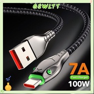 GSWLTT USB Type A To Type C Cable, 100W 2M/ Type C Fast Charger Cable, Durable Braided Snakehead 7A 