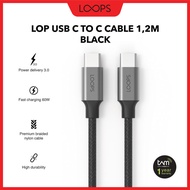 LOOPS USB C to C Cable 1,2M - Black