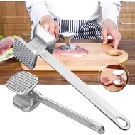2-Sided Meat Tenderizer Hammer - Stainless Steel Meat Tenderizer Hammer - Fine Meat Gepukan Hammer -