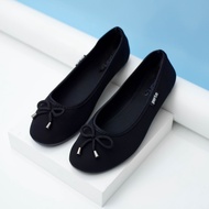 Rumahkaki - Sepatu Balet Wanita Flatshoes Kuliah Kerja Kantor Kain Casual Tali Pita Porto BA202L