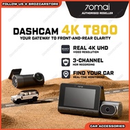📸 70mai T800 Dashcam | 3 Channel | Dual 4K HDR | 4G GPS & AI Parking Surveillance