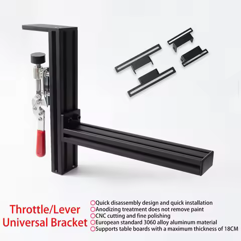 Flight Simulator Joystick THROTTLE Desktop Mounting Bracket For Thrustmaster T16000M TCA A10C VKB NX