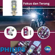 R&amp;D&amp;Y BOHLAM LAMPU PHILIPS DEPAN MOTOR LED M5 H6 12V ORI-BEAT