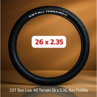 CST All Terrain Outer Tire 26 x 2.35, Non-Foldable, For 26 Bikes, Optimal Grip Performance in Variou
