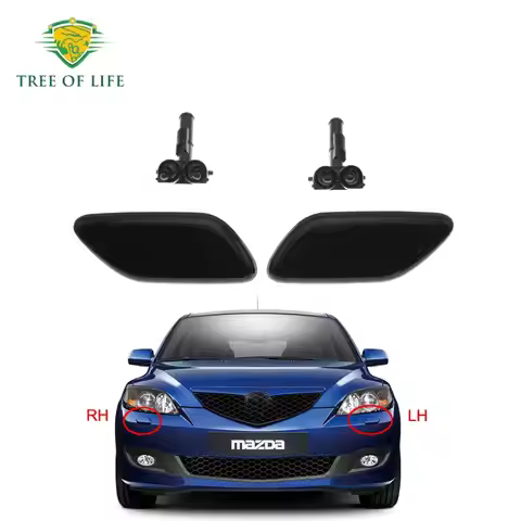 BS3F-51-8G2A08 Front Bumper Headlight Washer Cover Cap + Head Lamp Washer Nozzle Spray Jet For Mazda