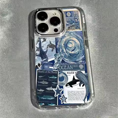 A Marine Whale Puzzle Phone Case for Vivo V60 V50 V40 V30 V40E V30E V29 V27 V23E iQOO 7 Z7 Lite Pro 