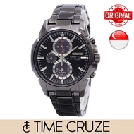 [Time Cruze] Seiko SSC559 Solar Chronograph Alarm Stainless Steel Black Dial Men Watch SSC559P1 SSC559P