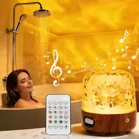Waterproof Rechargeable Shower Lamp with Bluetooth Speaker for Portable Table Lamp with Adjustable 1